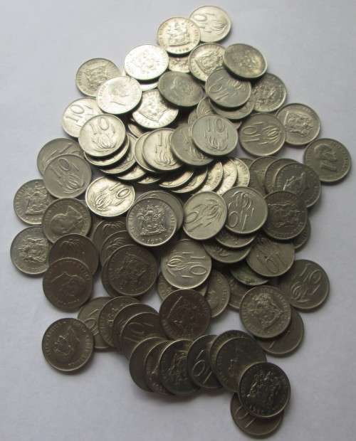 Ten Cents South Africa 1970/71/72/74 - 79 (x99 Coins Lot)