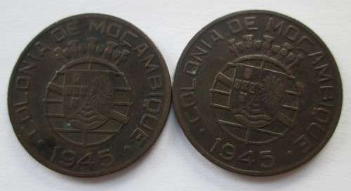1945 COLONIA DE MOZAMBIQUE 1 ESCUDO (LOT)