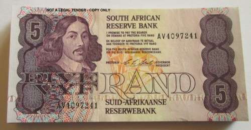 FIVE RAND NOTES x48 CL STALS (BID PER NOTE)
