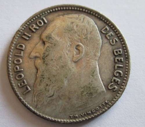 1909 BELGIUM 1 FRANC (SILVER)