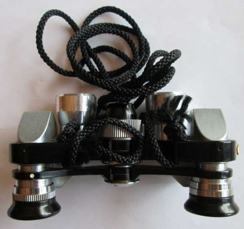 GLANZ MINIATURE SWIFT BINOCULARS VINTAGE ( 6 x 15 FIELD 7.3 NO 78627) WITH CASE