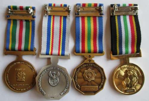SAPS / SOUTH AFRICA POLICE SERVICE MEDALS COLLECTION (x4)