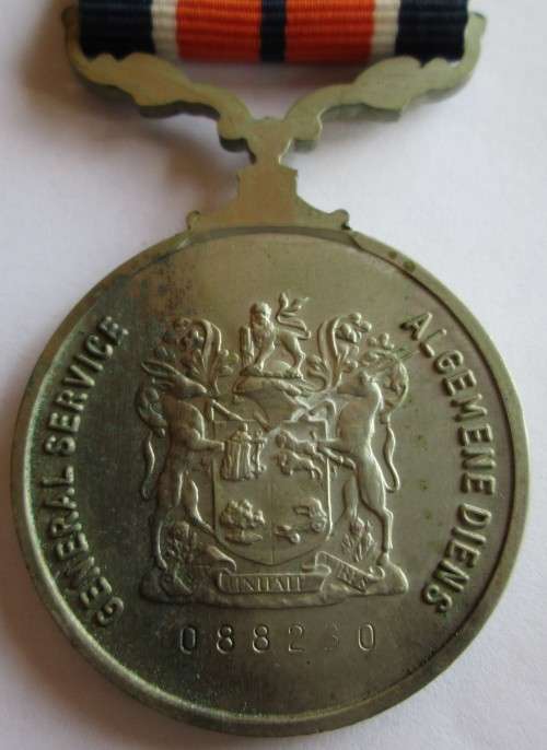 SOUTH AFRICA GENERAL SERVICE MEDAL WITH RIBBON