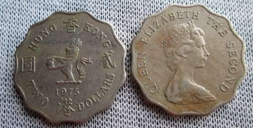 Two Dollars Hong Kong 1975/80/81/84/88/89/93/95/97 (Lot)