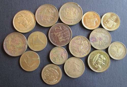 LISENTE 1/2/5/10/20/50 ASSORTED LESOTHO (LOT)