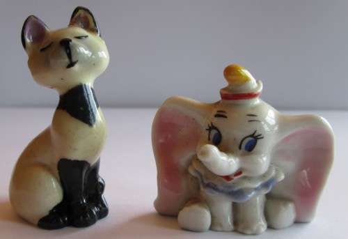 WALT DISNEY WADE FIGURINE - DISNEY BLOW UPS 1961-1965 LADY AND THE TRAMP (SEE DESCRIPTION) x2