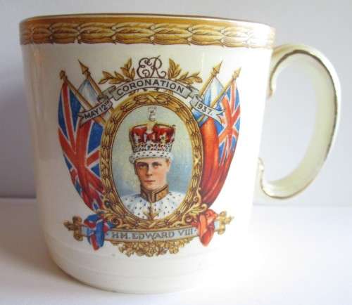 GRINDLEY MUG H.M EDWARD VIII 1937 CORONATION MAY 12th