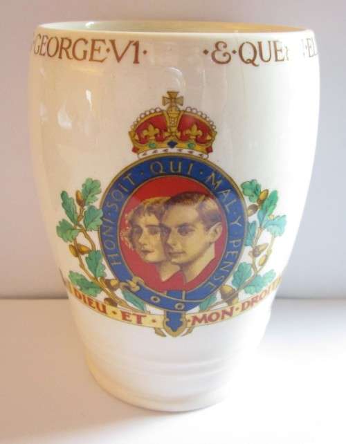 MAY 1937 CORONATION KING GEORGE VI & QUEEN ELIZABETH BESWICK MUG (SEE DESCRIPTION)