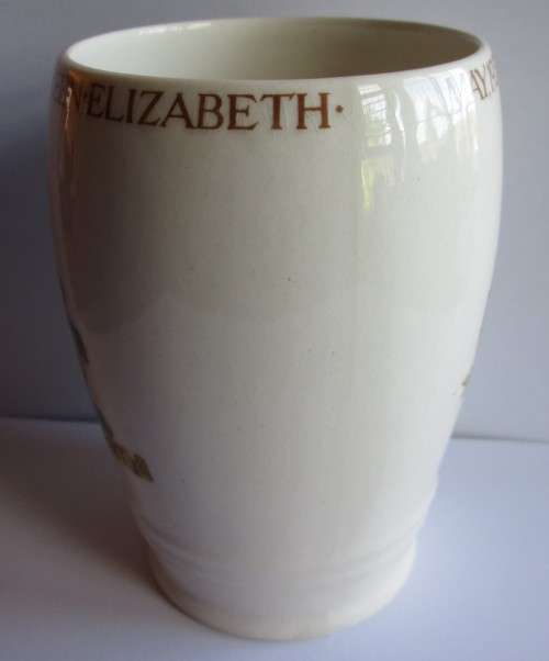 MAY 1937 CORONATION KING GEORGE VI & QUEEN ELIZABETH BESWICK MUG (SEE DESCRIPTION)