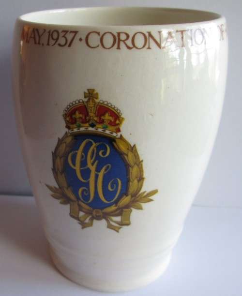 MAY 1937 CORONATION KING GEORGE VI & QUEEN ELIZABETH BESWICK MUG (SEE DESCRIPTION)