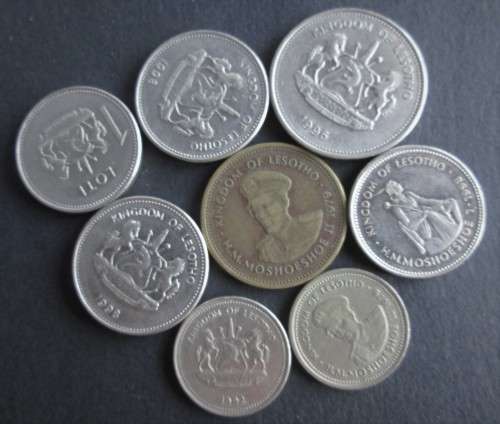 1/2/5/10 MALOTI/LISENTE LESOTHO 1979/92/96/98 (LOT)