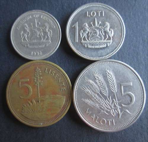 1/2/5/10 MALOTI/LISENTE LESOTHO 1979/92/96/98 (LOT)