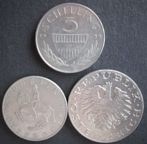 5/10 SHILLING AUSTRIA 1969/75/78/81/88/92/95 (LOT)