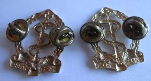 SA MEDICAL CORPS COLLAR BADGES (x2 LOT)