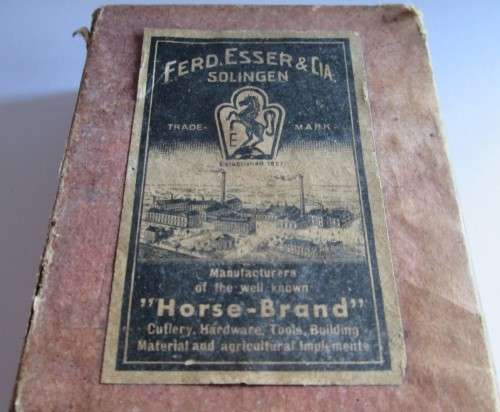 FERNANDO ESSER & G.A. SOLIGEN PEN KNIVES "HORSE BRAND" (x5) - IN ORGINAL BOX