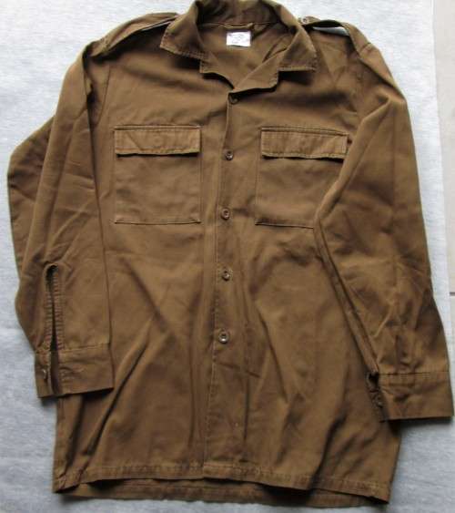 SADF NUTRIA LONG SLEEVE BROWNS SHIRT 1990 (SEE DESCRIPTION)