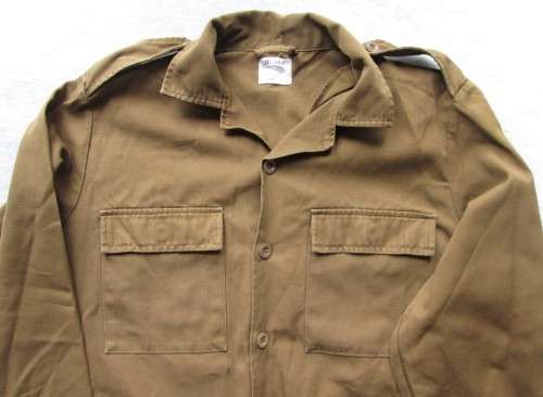 SADF NUTRIA LONG SLEEVE BROWNS SHIRT 1990 (SEE DESCRIPTION)