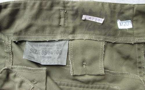 BRITISH UNIFORM OLIVE PANTS / LIGHTWEIGHT TROUSERS (SEE DESCRIPTION)