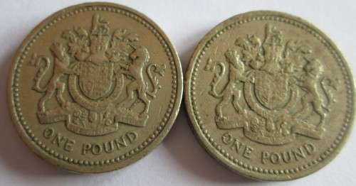 ONE POUND GREAT BRITAIN 1983 x2 COINS LOT