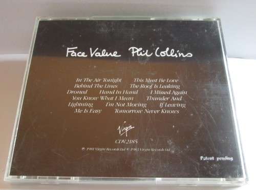 PHIL COLLINS - FACE VALUE 1981 CD / CDV 2185