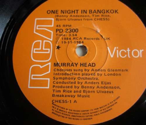 MURRAY - HEAD ONE NIGHT IN BANKOK 1984 (PD 2300) 45 RPM