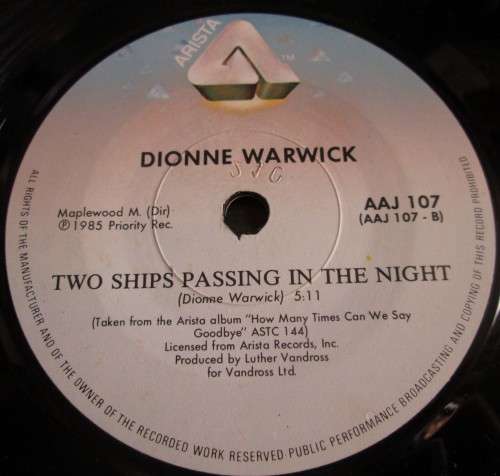 DIONNE and FRIENDS - THATS WHAT FRIENDDS ARE FOR 1985 (AAJ 107) 45 RPM