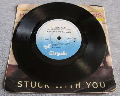 HUEY LEWIS AND THE NEWS - STUCK WITH YOU 1986 (P 2482) 45 RPM