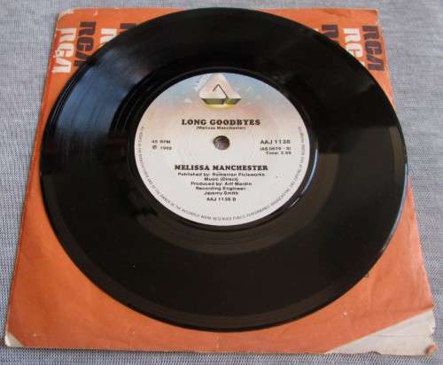 MELISSA MANCHESTER - 1982 YOU SHOULD HEAR HOW SHE TALKS ABOUT YOU / LONG GOODBYES - SM/47