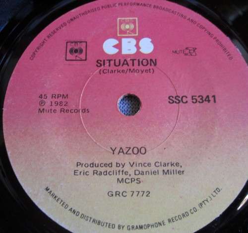 YAZOO - 1982 SITUATION/ONLY YOU (SSC 5341) 45 RPM RECORD - A3259