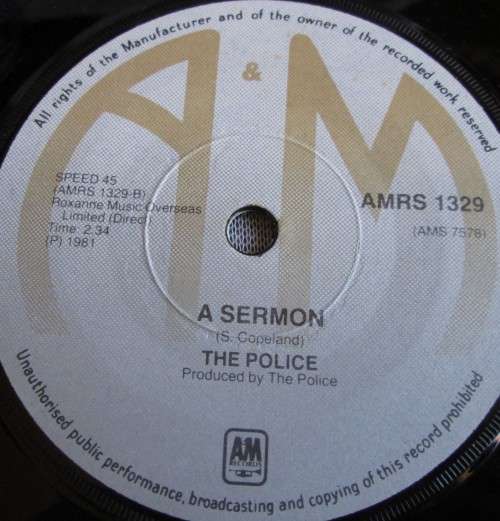THE POLICE - DE DO DO DO DE DA DA DA 1981 (AMRS 1329) 45 RPM