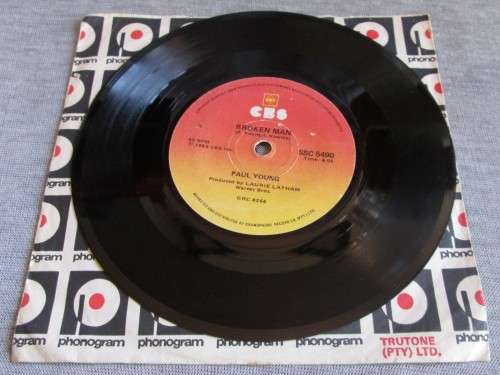 PAUL YOUNG - 1983 BROKEN MAN/WHEREVER I LAY MY HAT (SSC 5490) 45 RPM RECORD - A3204
