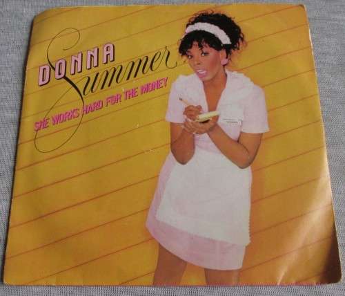 DONNA SUMMER - SHE WORKS HARD FOR THE MONEY 1983 (TOPS 1443) 45 RPM RECORD