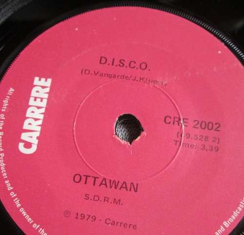 OTTAWAN - D.I.S.C.O. 1979 (CRE 2002) 45 RPM RECORD