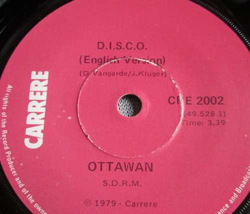 OTTAWAN - D.I.S.C.O. 1979 (CRE 2002) 45 RPM RECORD