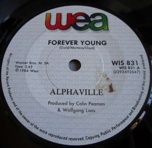 ALPHAVILLE - WELCOME TO THE SUN 1984 (WIS 831) 45 RPM RECORD