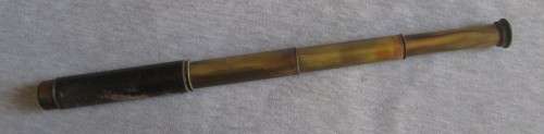 WWI FOUR DRAW TELESCOPE / BRASS `THE CUB` NEWBOLD AND BULFORD LTD LONDON SCOPE - RAKM/116