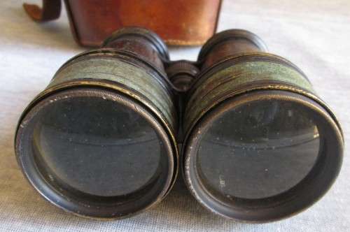 WWI BINOCULARS WITH CARRY CASE (NO MARKINGS)