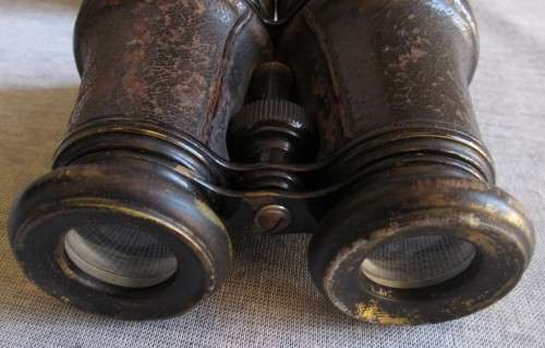 WWI BINOCULARS WITH CARRY CASE (NO MARKINGS)