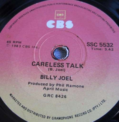 BILL JOEL - UPTOWN GIRL 1983 (SSC 5532) 45 RPM RECORD