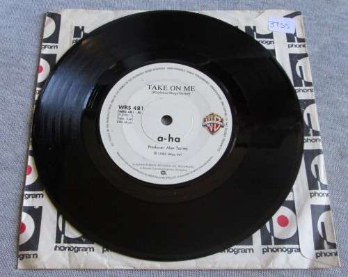 A-HA - 1985 TAKE ON ME/LOVE IS REASON (WBS 481) 45 RPM RECORD - A3468