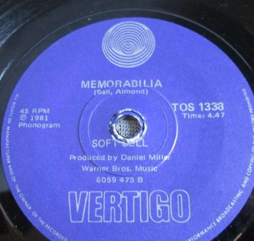 SOFT CELL - TAINTED LOVE 1981 (TOS 1338) 45 RPM RECORD