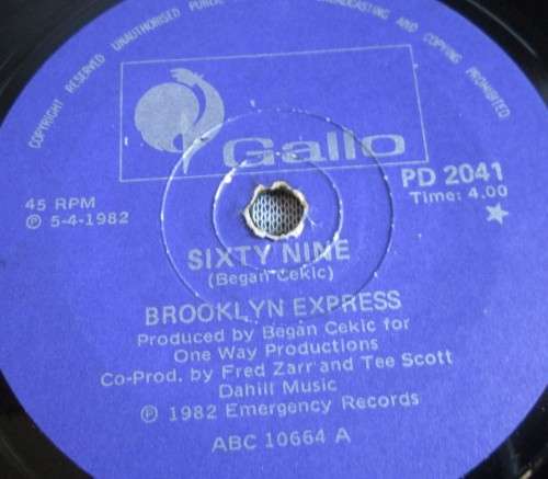 BROOKLYN EXPRESS - SIXTY NINE 1982 (PD 2041) 45 RPM RECORD