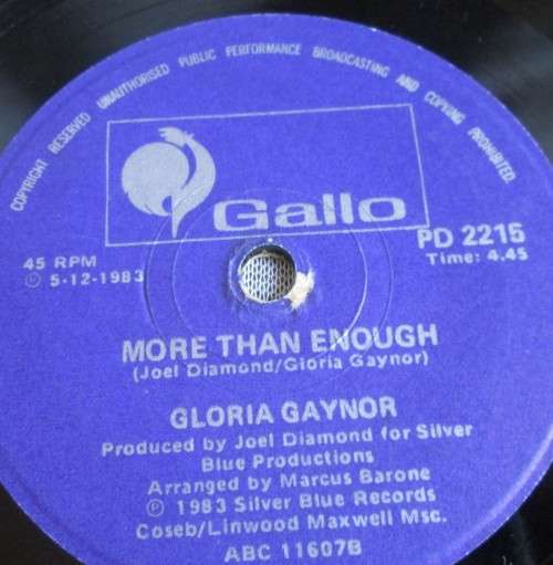 GLORIA GAYNOR - I AM WHAT I AM 1983 (PD 2215) 45 RPM RECORD