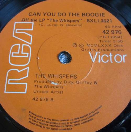 THE WHISPERS - AND THE BEAT GOES ON (YB 11894) 45 RPM RECORD
