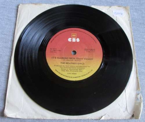THE WEATHER GIRLS - IT`S RAINING MEN 1982 (SSC 5423) 45 RPM RECORD