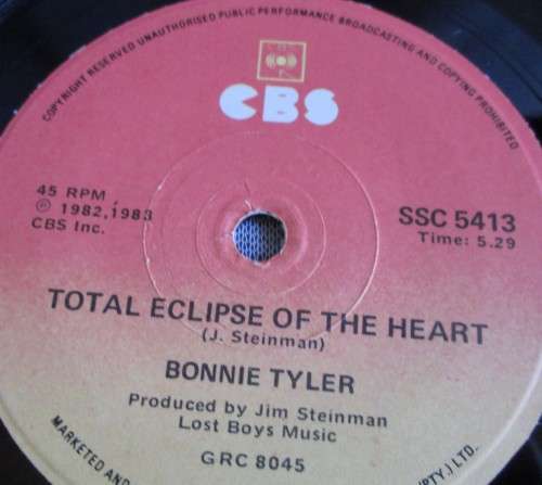 BONNIE TYLER - TOTAL ECLIPSE OF THE HEART 1982 (SSC 5413) 45 RPM
