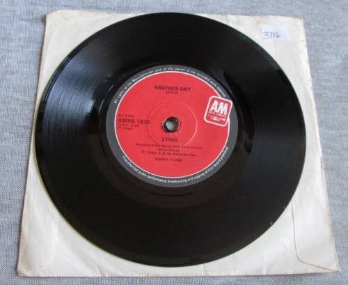 STING - 1985 ANOTHER DAY/IF YOU LOVE SOMEBODY SET THEM FREE (AMRS 1470) 45 RPM RECORD - A3442