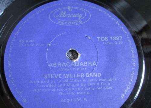 STEVE MILLER BAND - ABRACADABRA 1982 (TOS 1387) 45 RPM RECORD