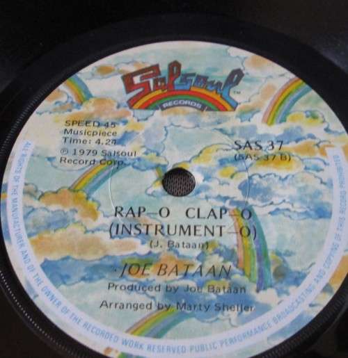 JOE BATAAN - RAP-O CLAP-O 1979 (SAS 37) 45 RPM RECORD