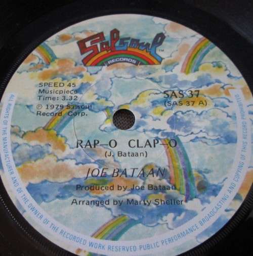 JOE BATAAN - RAP-O CLAP-O 1979 (SAS 37) 45 RPM RECORD